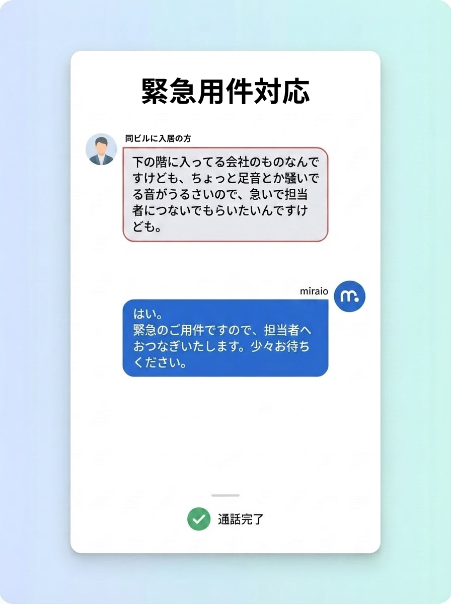 緊急用件の対応トーク例
